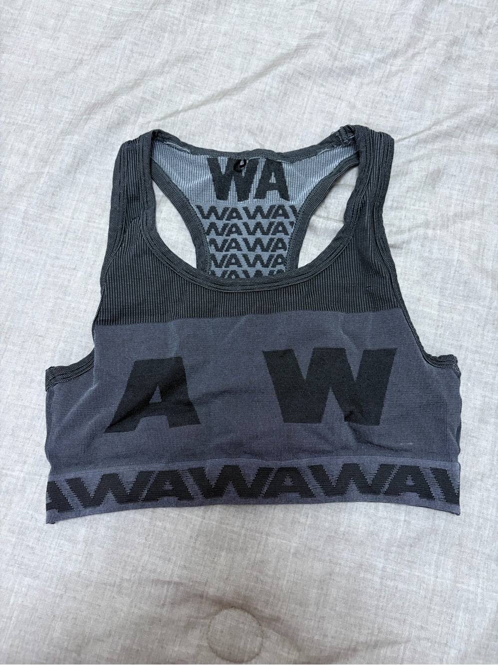 Alexander Wang x H&M Collab Seamless Racerback Sports Bra - Charcoal/Black